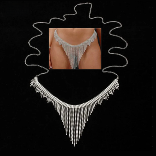 Crystal Tassels Waist Chain - MidnightAura