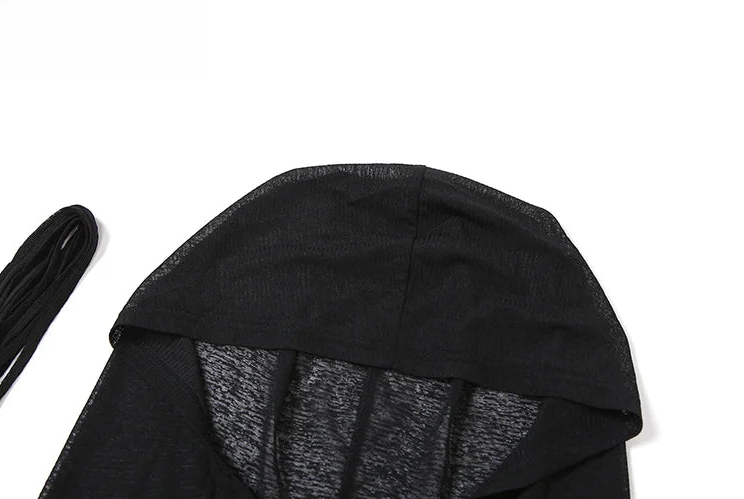 Open Avant Garde Dress With Hood - MidnightAura