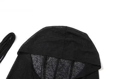 Open Avant Garde Dress With Hood - MidnightAura