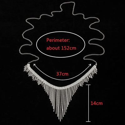 Crystal Tassels Waist Chain - MidnightAura