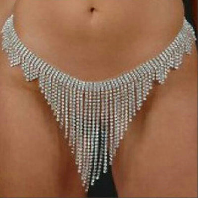 Crystal Tassels Waist Chain - MidnightAura