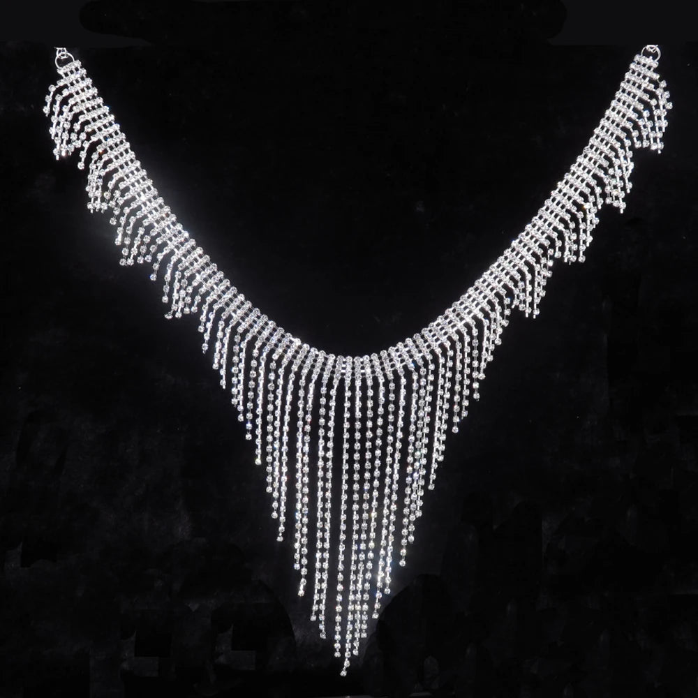 Crystal Tassels Waist Chain - MidnightAura