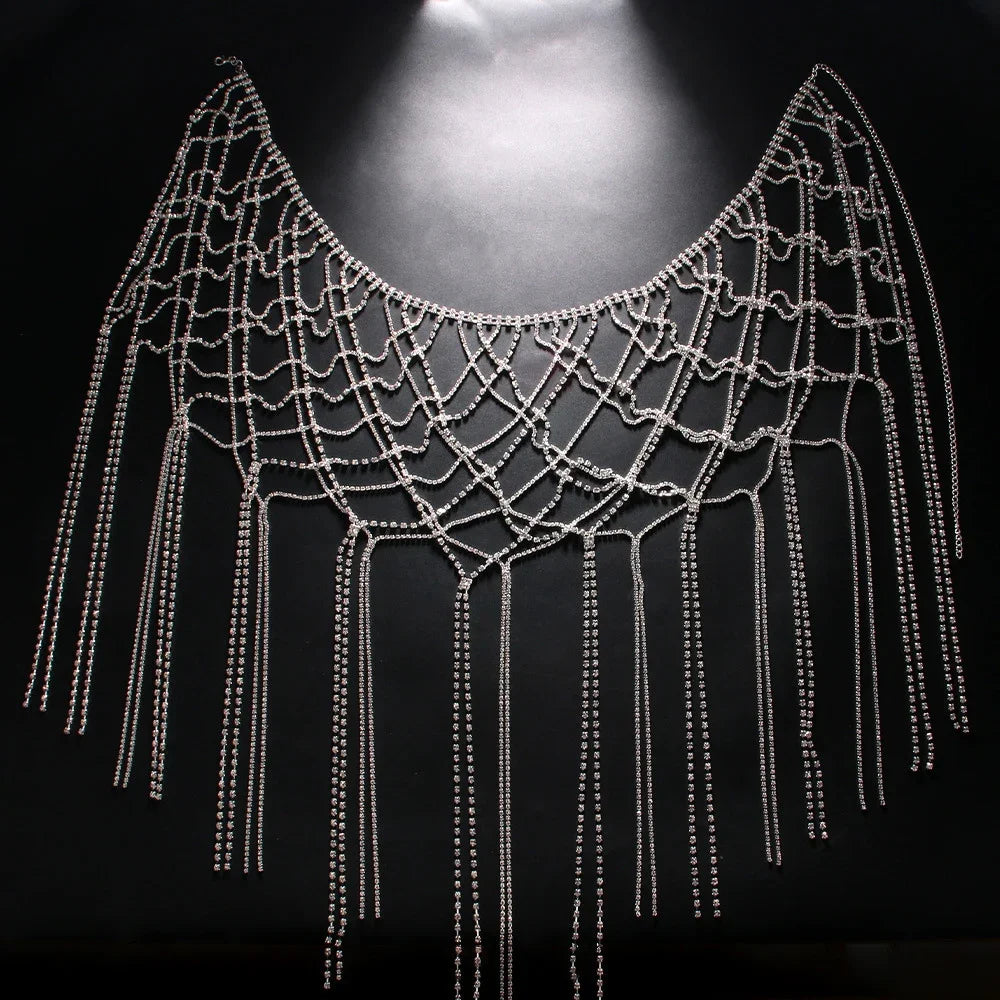 Rhinestone Chain Skirt - MidnightAura