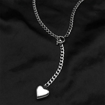 Heart Star O-ring Long Chain - MidnightAura