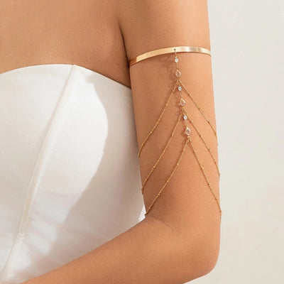 Rhinestone Arm Bracelet - MidnightAura