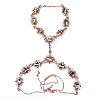 Rhinestone Body Chain - MidnightAura