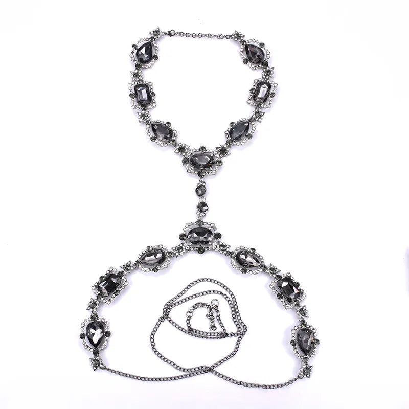 Rhinestone Body Chain - MidnightAura