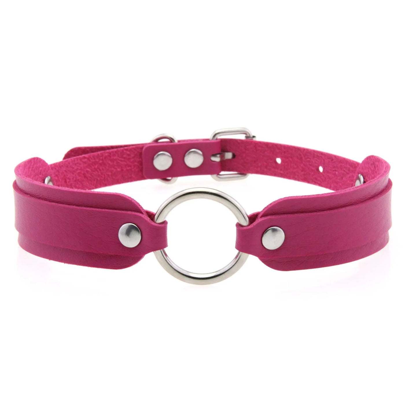 Faux Leather Goth Collar - MidnightAura