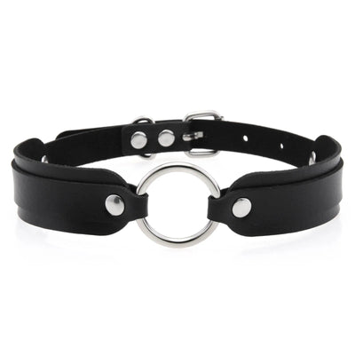 Faux Leather Goth Collar - MidnightAura