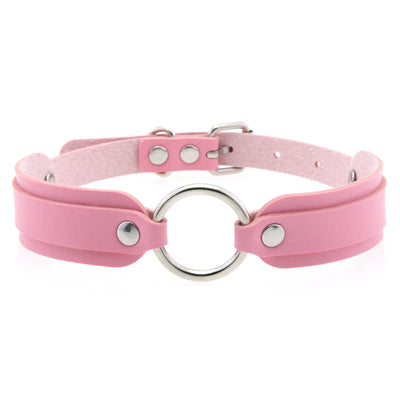 Faux Leather Goth Collar - MidnightAura