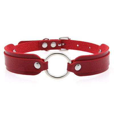 Faux Leather Goth Collar - MidnightAura