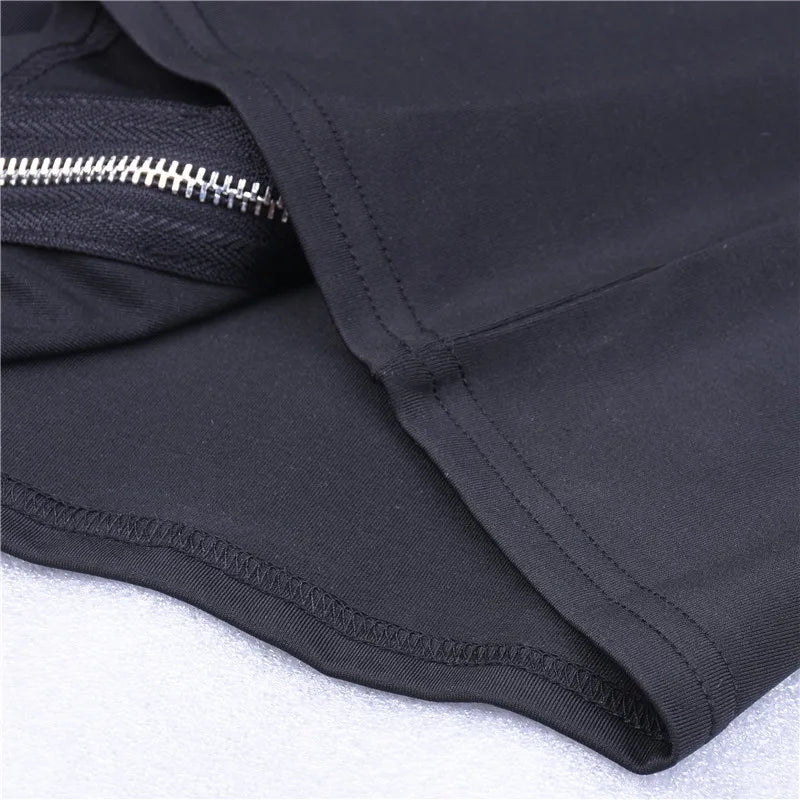 Zipper Backless Dress - MidnightAura