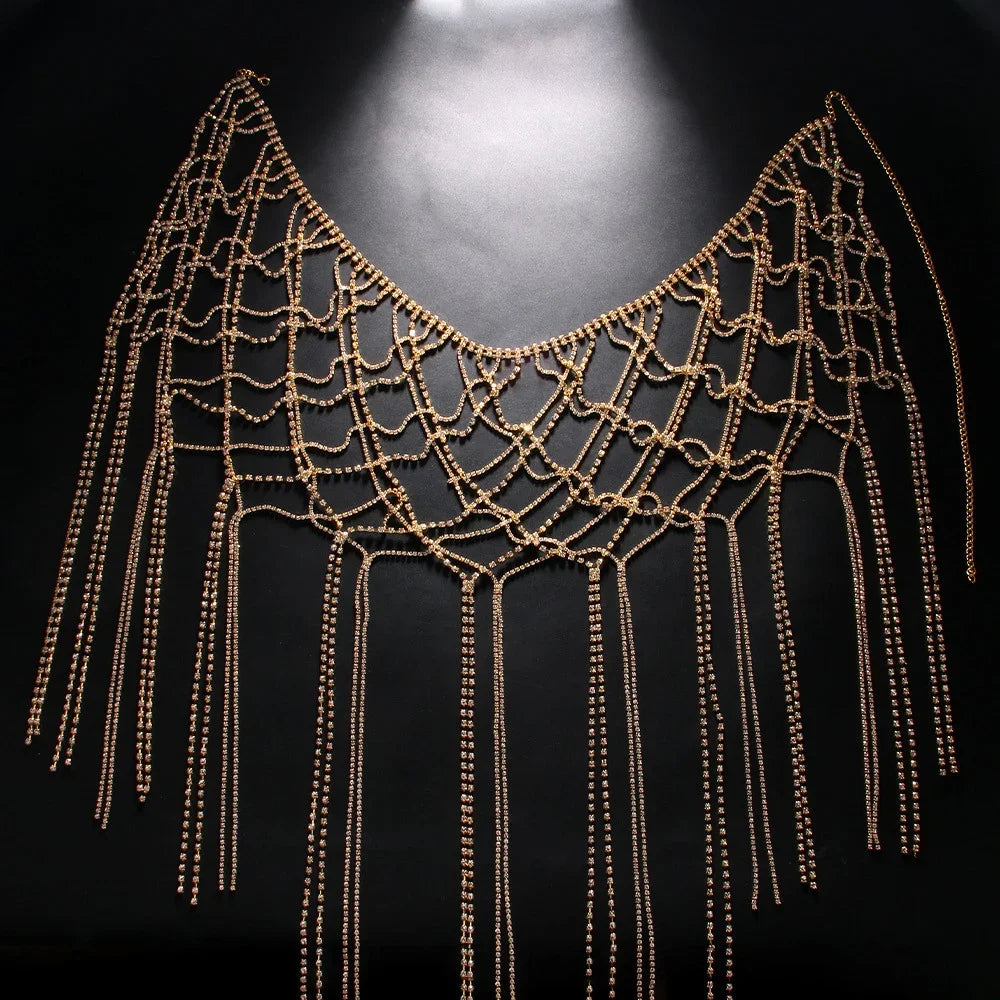 Rhinestone Chain Skirt - MidnightAura