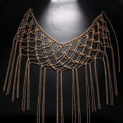 Rhinestone Chain Skirt - MidnightAura
