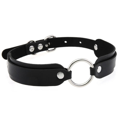 Faux Leather Goth Collar - MidnightAura