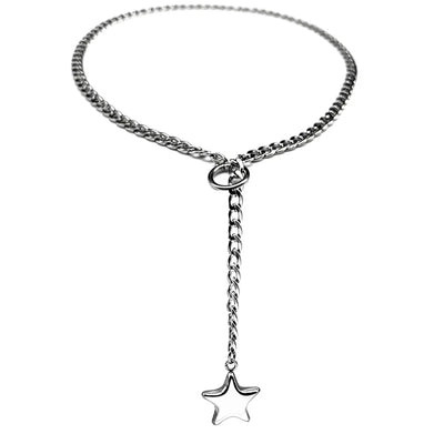Heart Star O-ring Long Chain - MidnightAura