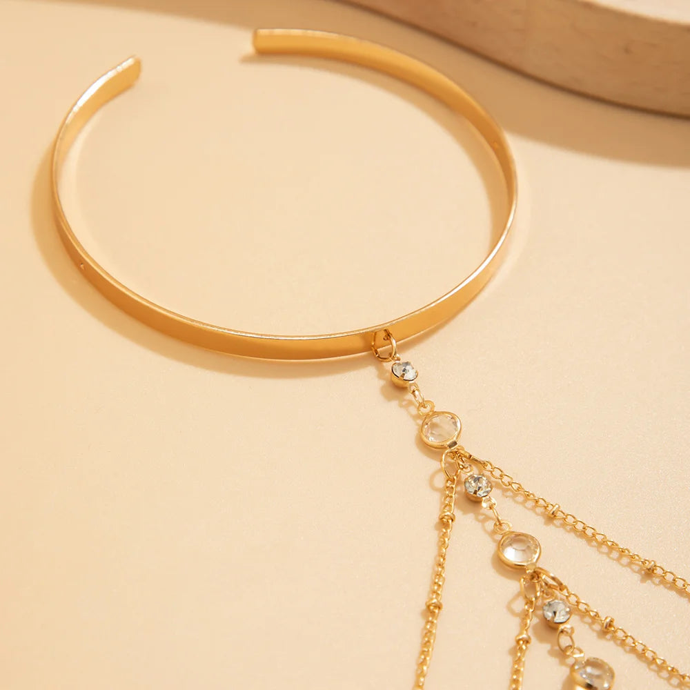 Rhinestone Arm Bracelet - MidnightAura