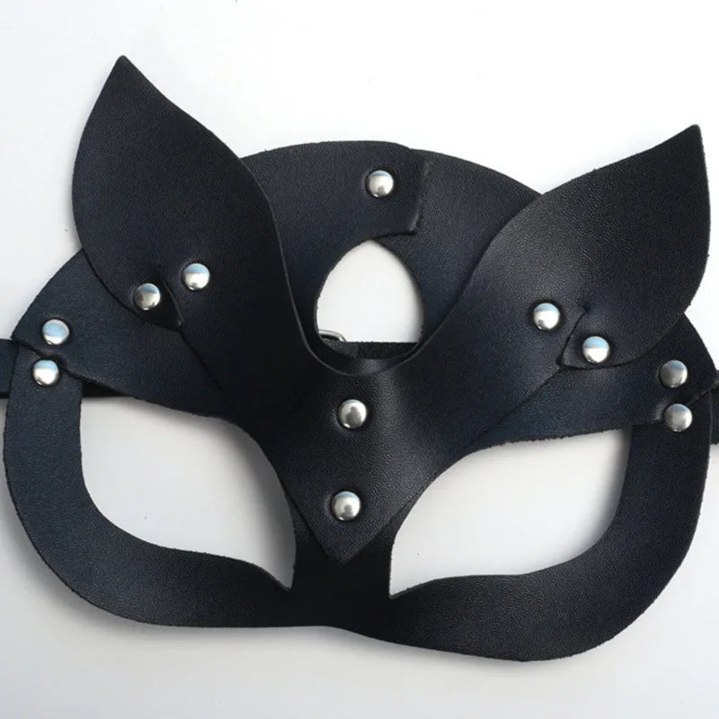 Female PU Leather Mask - MidnightAura