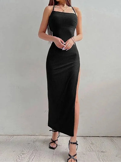 Long Sleeveless Bodycon Dress - MidnightAura