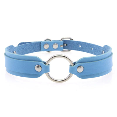 Faux Leather Goth Collar - MidnightAura