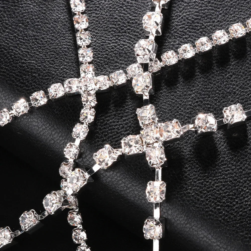 Rhinestone Chain Skirt - MidnightAura