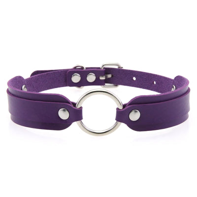 Faux Leather Goth Collar - MidnightAura