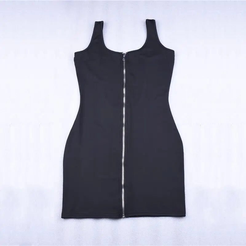 Zipper Backless Dress - MidnightAura