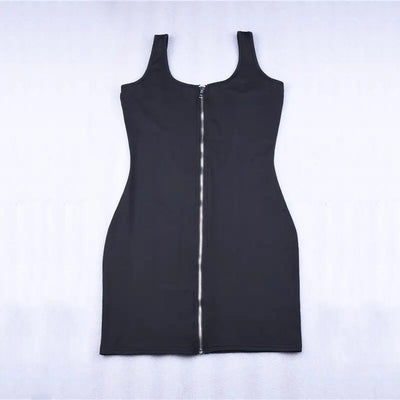 Zipper Backless Dress - MidnightAura