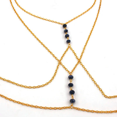 Crystal Cross  Belly Body Chain - MidnightAura