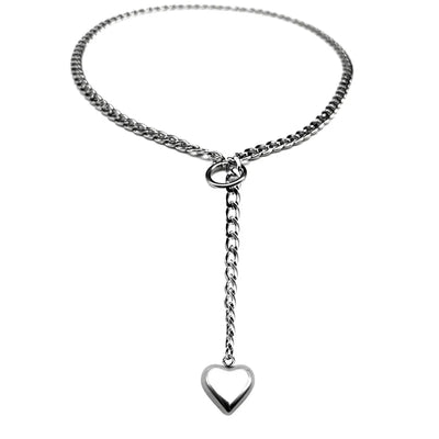 Heart Star O-ring Long Chain - MidnightAura