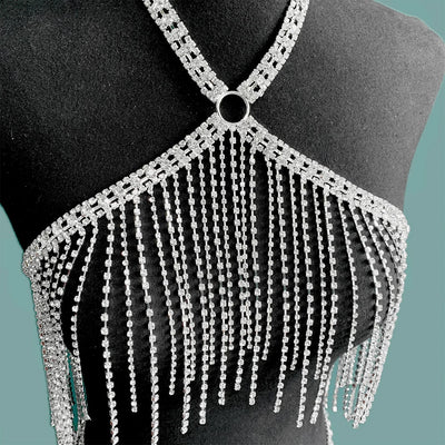 Rhinestone Chain Dress - MidnightAura