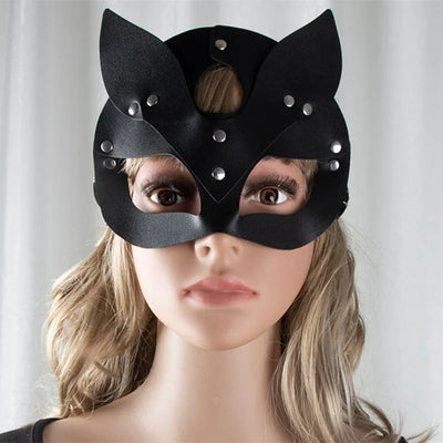 Female PU Leather Mask - MidnightAura