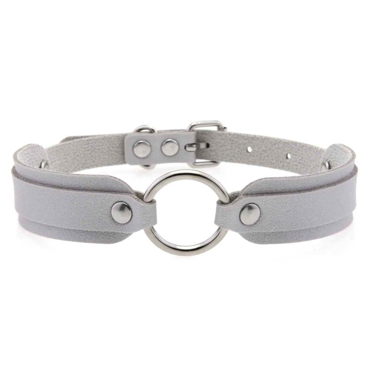 Faux Leather Goth Collar - MidnightAura
