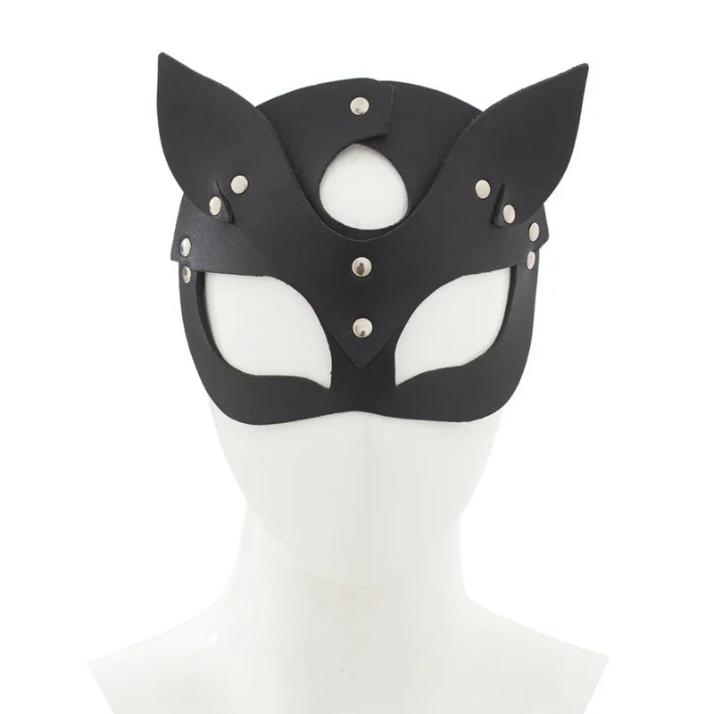 Female PU Leather Mask - MidnightAura