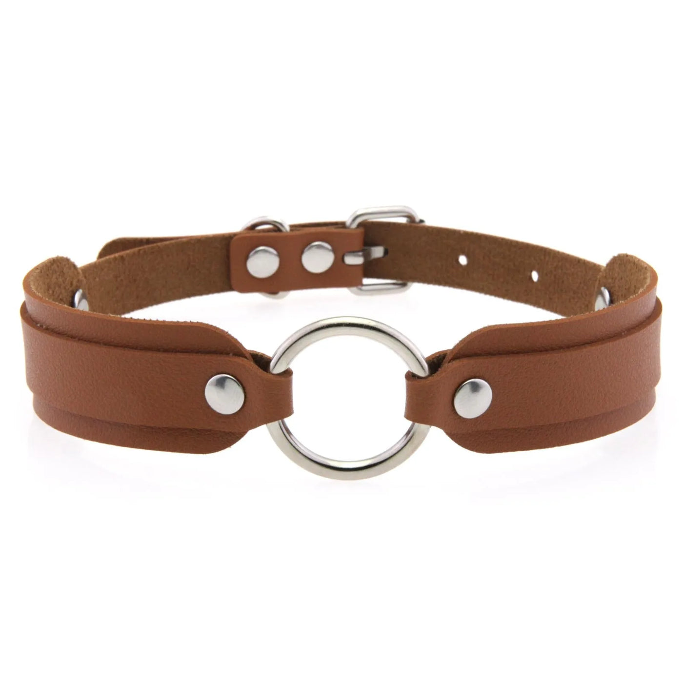 Faux Leather Goth Collar - MidnightAura