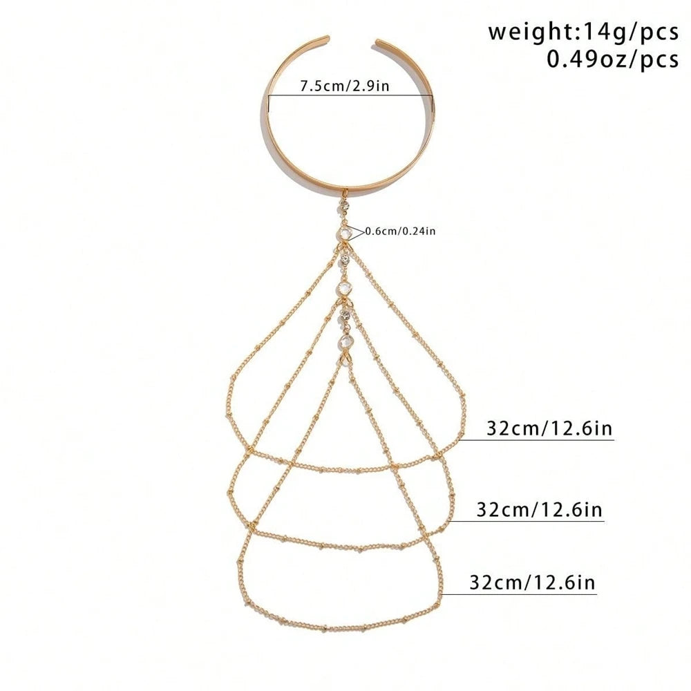 Rhinestone Arm Bracelet - MidnightAura