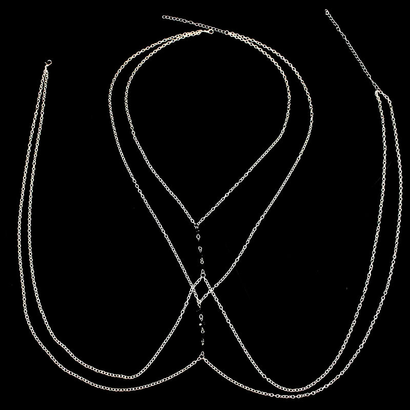 Crystal Cross  Belly Body Chain - MidnightAura