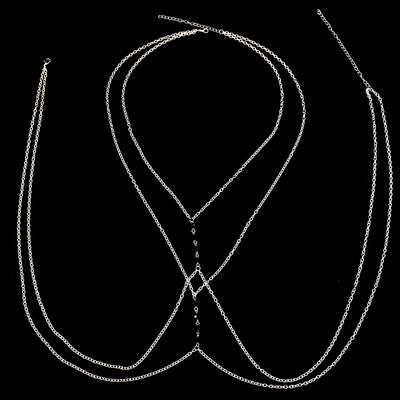 Crystal Cross  Belly Body Chain - MidnightAura