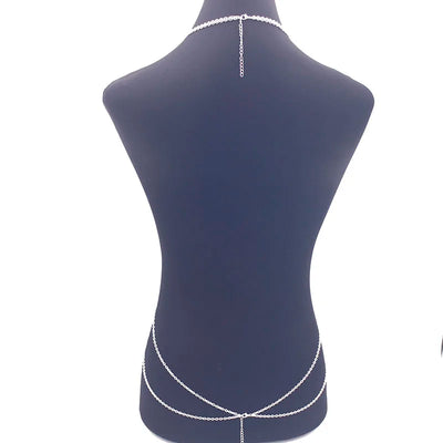 Crystal Cross  Belly Body Chain - MidnightAura