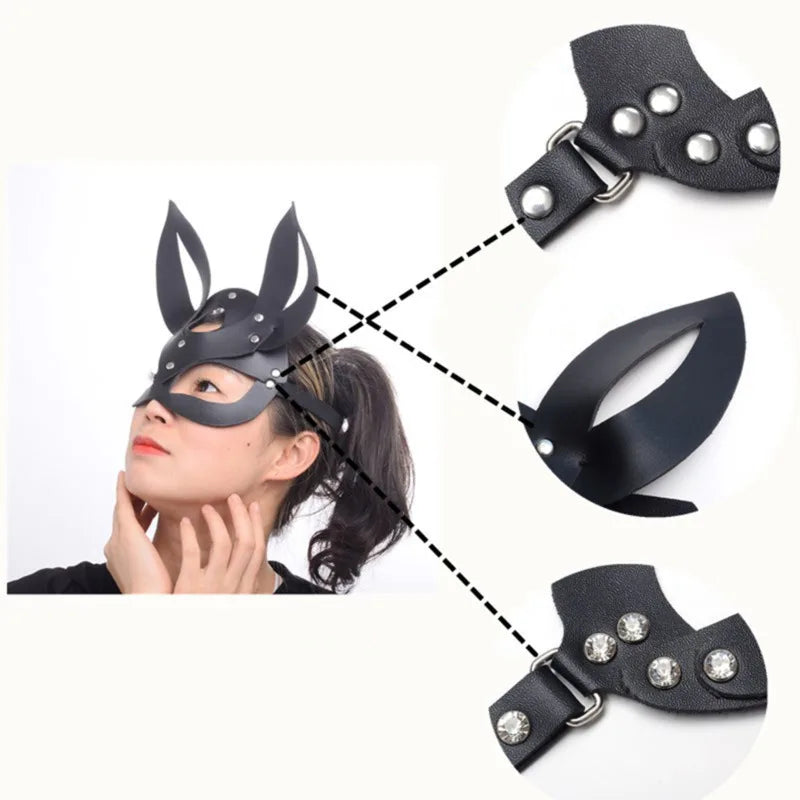 Female PU Leather Mask - MidnightAura