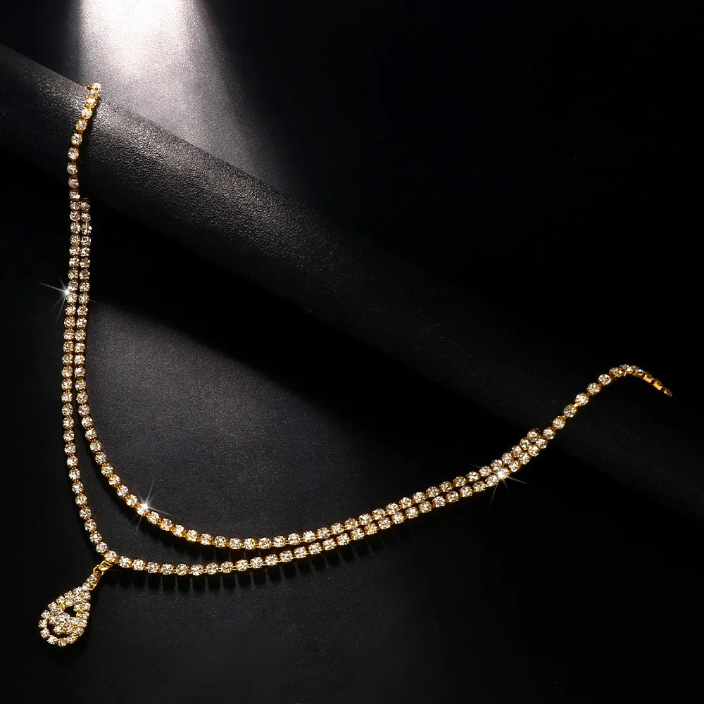 Rhinestone Belly Waist Chains - MidnightAura