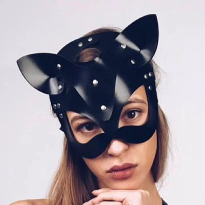 Female PU Leather Mask - MidnightAura