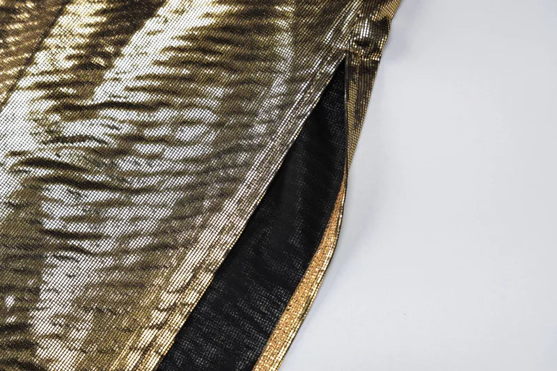 Backless Sequin Halter Dress - MidnightAura