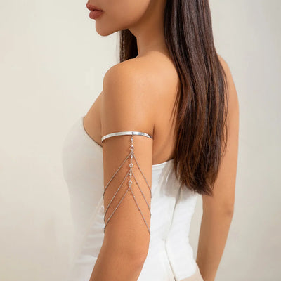 Rhinestone Arm Bracelet - MidnightAura