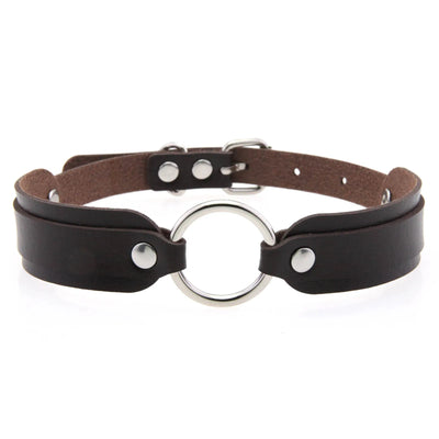 Faux Leather Goth Collar - MidnightAura